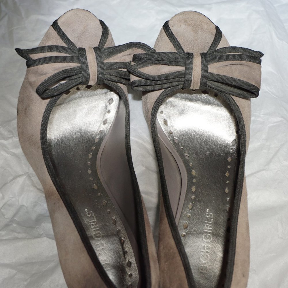 BCBGirls Pumps w/ Bow, Purple-Grey, Black Size 6